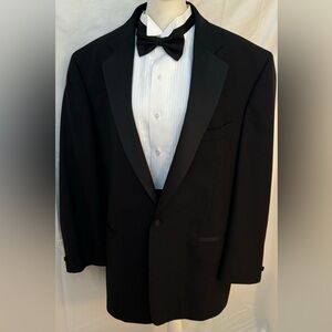 Three Piece Mens Tuxedo with Black Blazer and Trousers